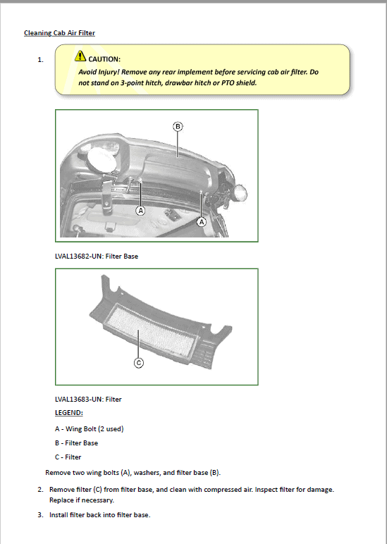 John Deere 3320, 3520, 3720 Compact Utility Tractors Repair Manual (With Cab) Workshop Guide