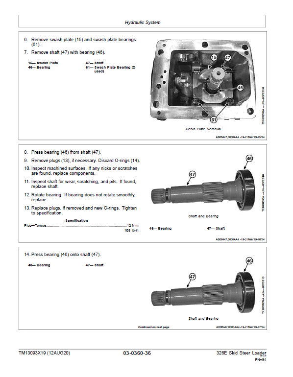 John Deere 326E SkidSteer Loader Technical Manual (EH Controls – SN after G254998) Workshop Guide