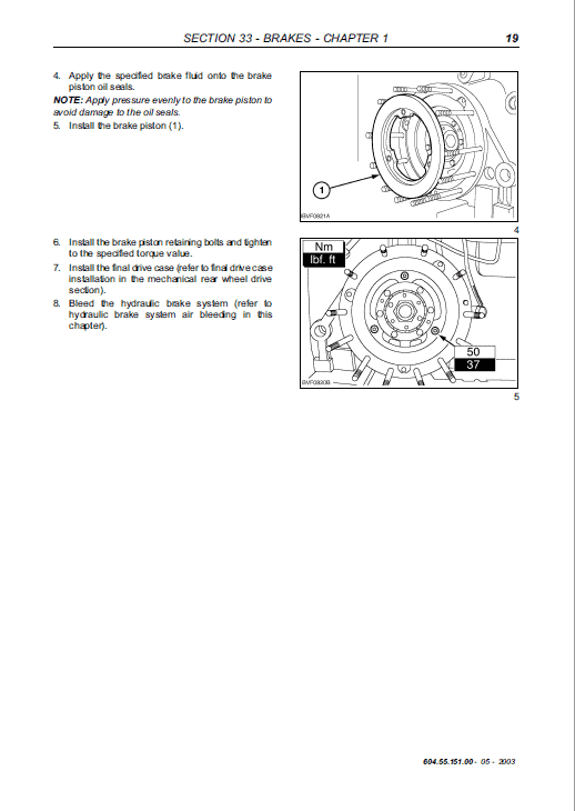 New Holland TS125A, TS130A, TS135A Tractor Service Manual Workshop Guide