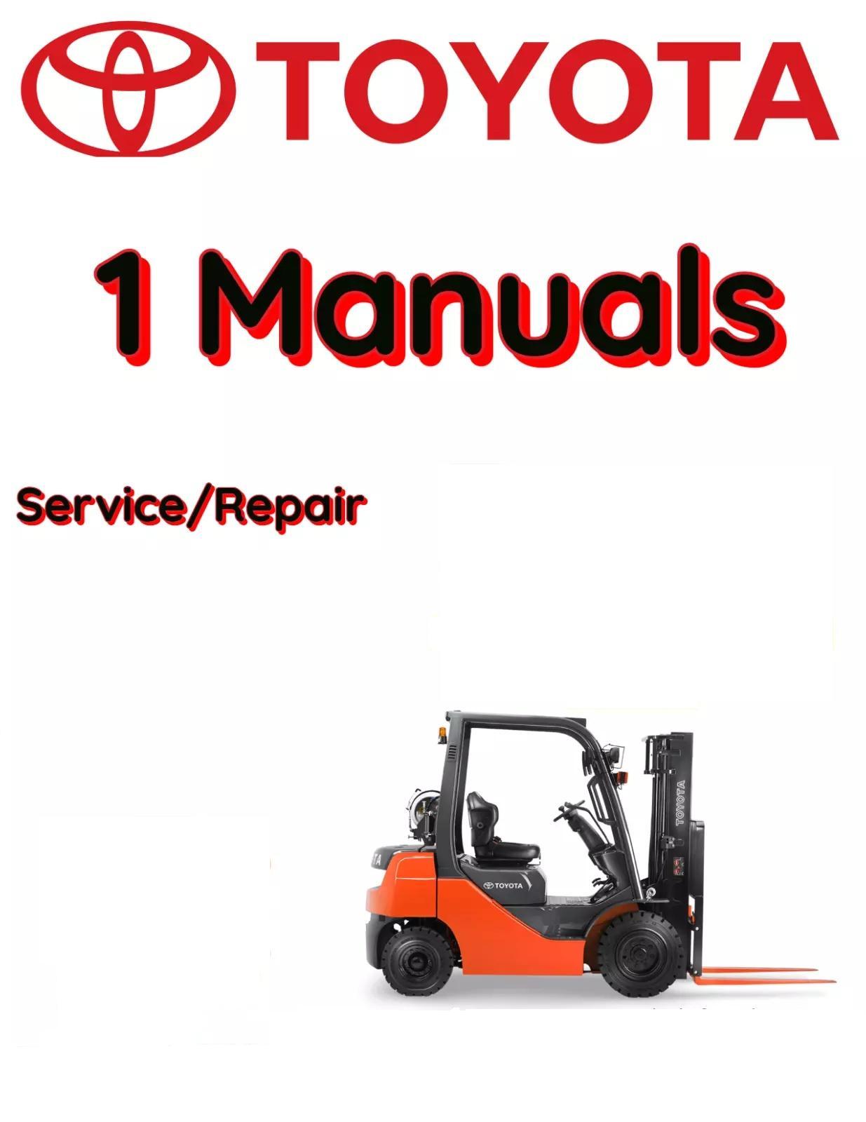 TOYOTA FORKLIFT 62-3FG20 SERVICE REPAIR SHOP MANUAL FILE