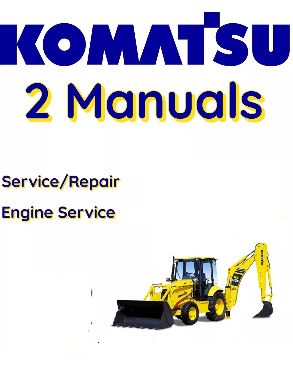 KOMATSU WB70A-1 BACKHOE LOADER SERVICE ENGINE REPAIR SHOP MANUAL