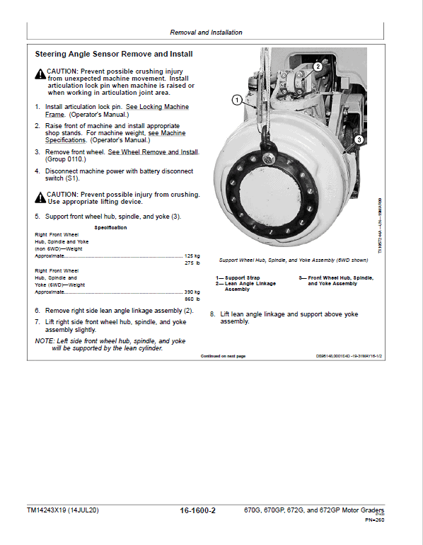 John Deere 670G, 670GP, 672G, 672GP Grader Technical Manual (S.N F680878 & L700954 – ) Workshop Guide