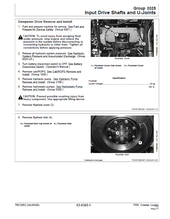 John Deere 755K Crawler Loader Technical Manual (SN. from E192242 – E339206) Workshop Guide