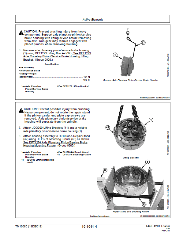 John Deere 444K 4WD Loader Engine 4045HDW54 (T3) Technical Manual (SN. before 642100) Workshop Guide