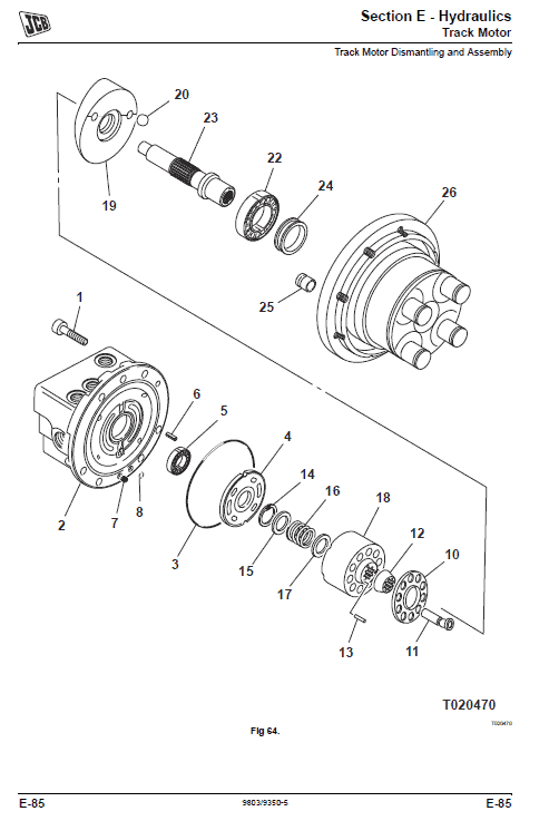 JCB 8014, 8016, 8018, 8020 Mini Excavator Service Manual Workshop Guide