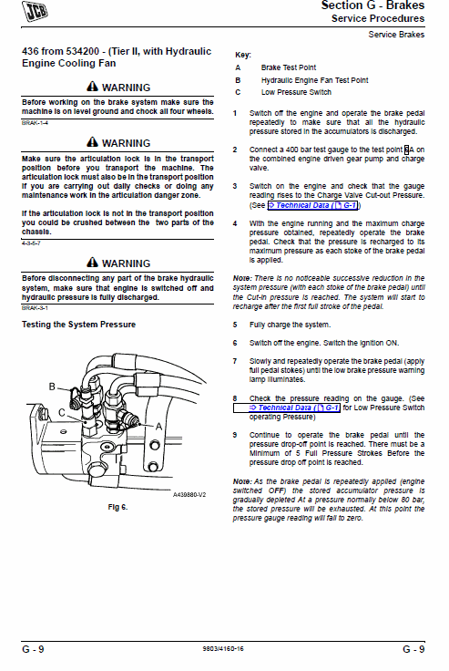 JCB 426, 435, 436, 446 Wheeled Loader Shovel Service Manual Workshop Guide