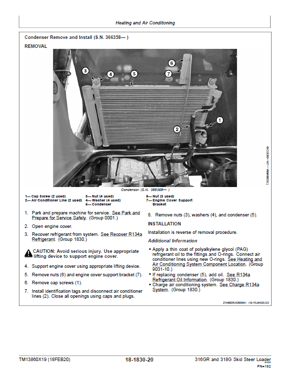 John Deere 316GR, 318G SkidSteer Technical Manual (Manual Controls & S.N G298752 -) Workshop Guide