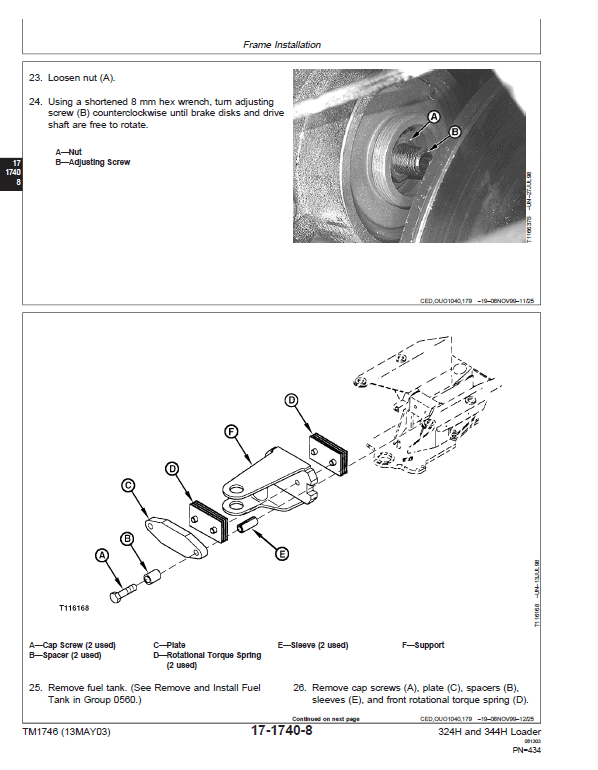 John Deere 324H, 344H Loader Repair Technical Manual Workshop Guide