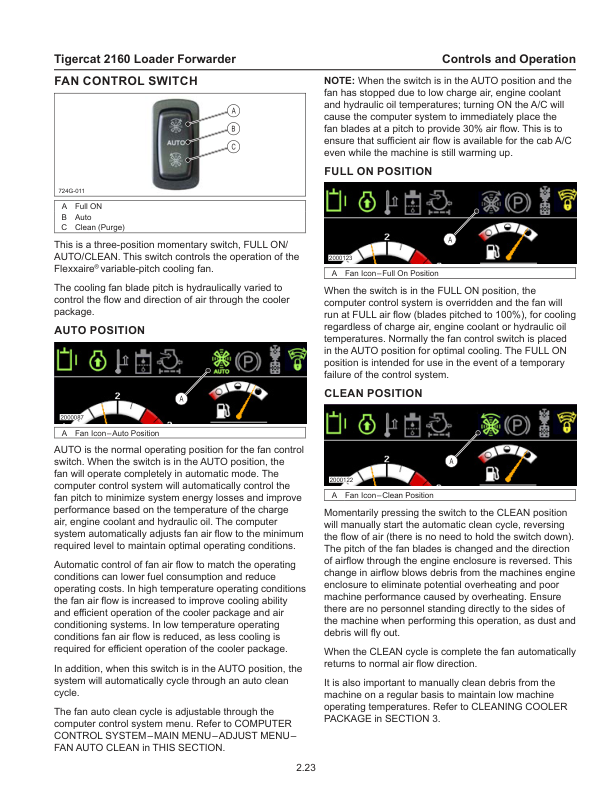Tigercat 2160 Loader Forwarder Repair Service Manual (21600101 – 21600500)