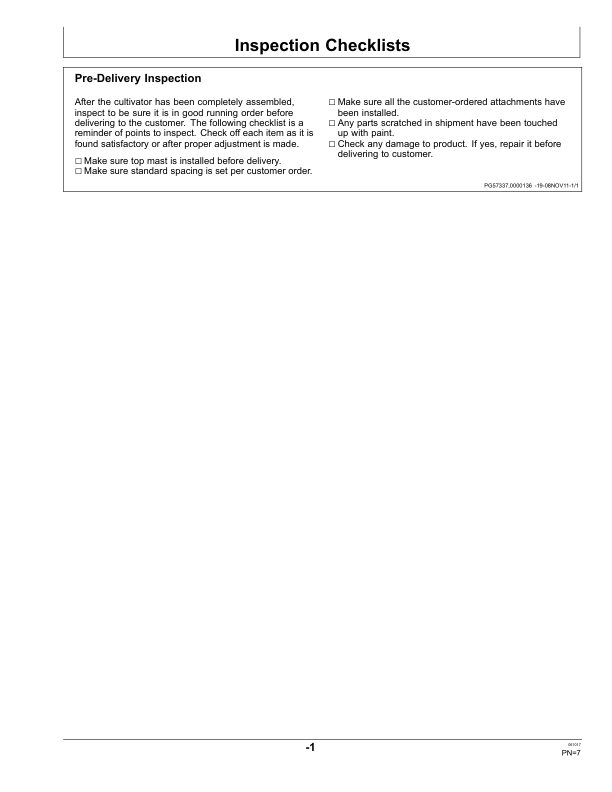 John Deere RC3005, RC3007 Cultivator & RR3002 RigidRidger Operator’s Manual (5DMRC0M30E) Workshop Guide