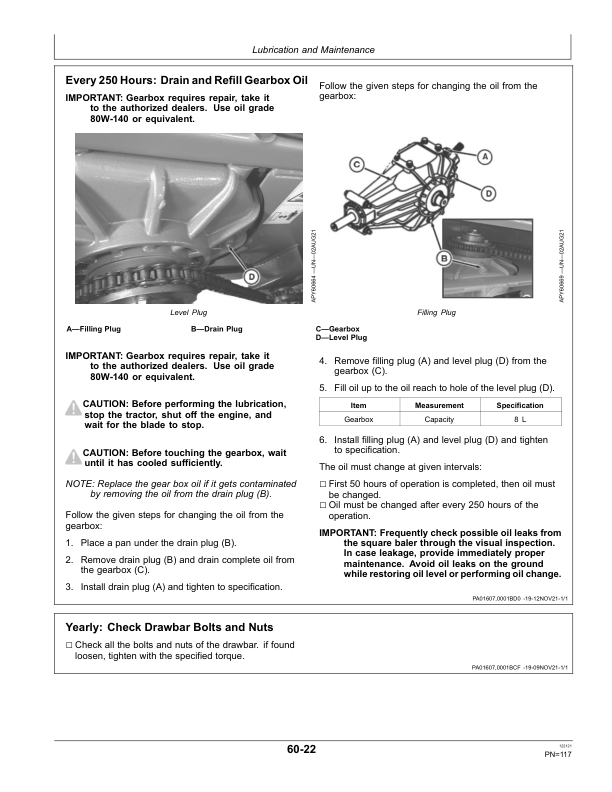 John Deere SB1179 Square Baler (India) Operator’s Manual (5MHSQBAL0001) Workshop Guide