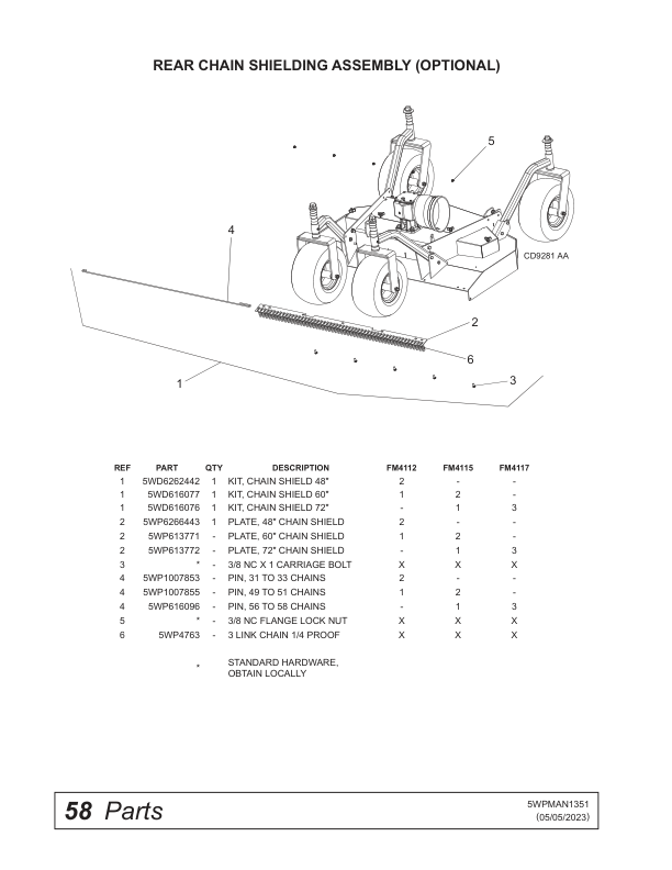 John Deere FM4112, FM4115, FM4117 Grooming Mowers Operator’s Manual (5WPMAN1351) Workshop Guide