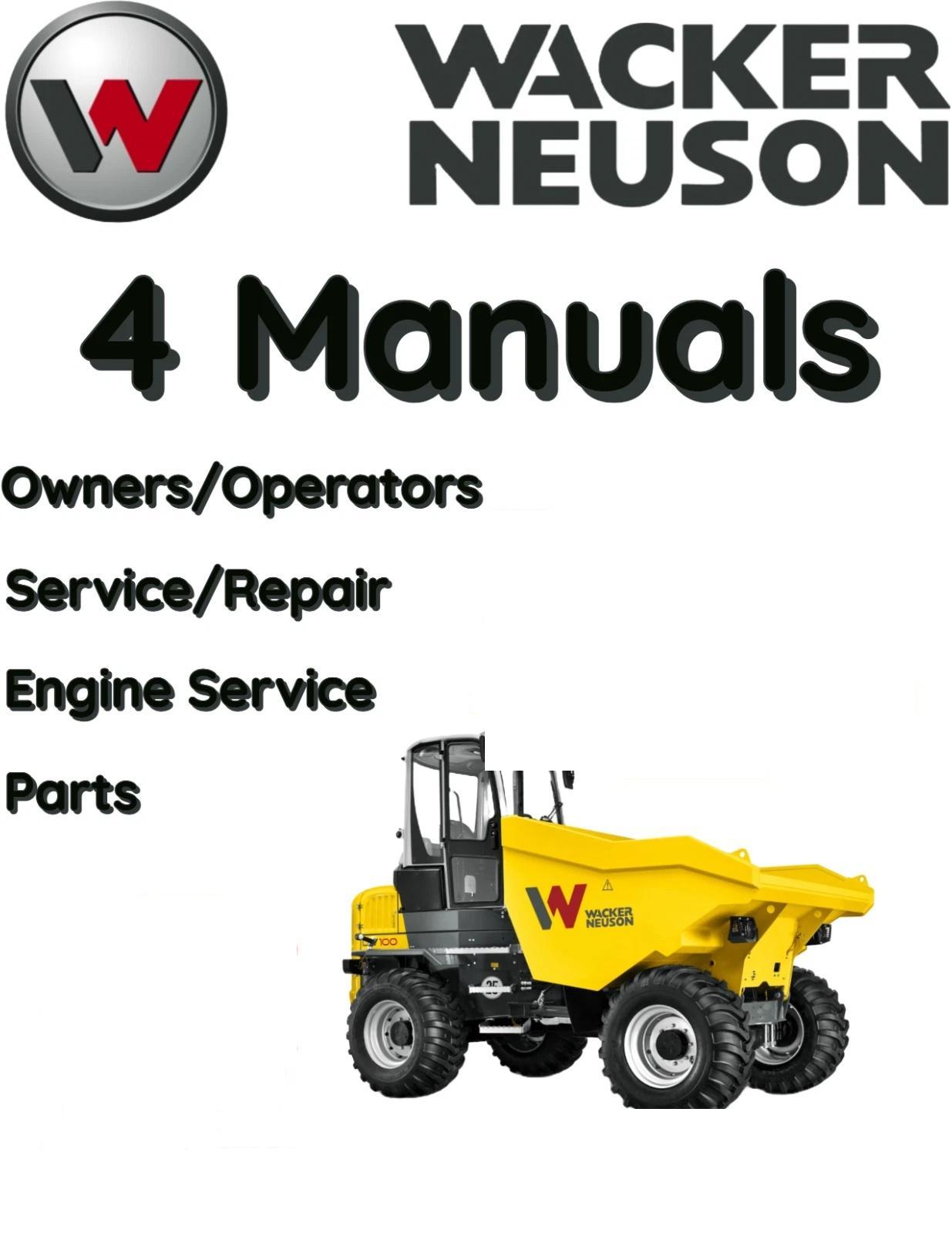 WACKER NEUSON DW30 DUMPER WHEELED OPERATORS SERVICE ENGINE PARTS MANUAL