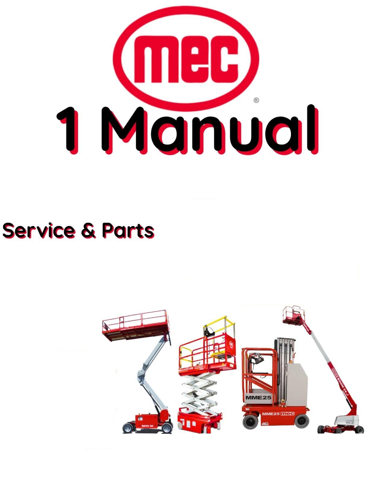 MEC 1632 LEGACY SCISSOR MAN LIFT PLATFORM SERVICE PARTS MANUAL