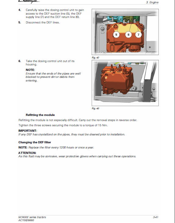 Challenger MT455E, MT465E, MT475E Tractor Service Manual Workshop Guide