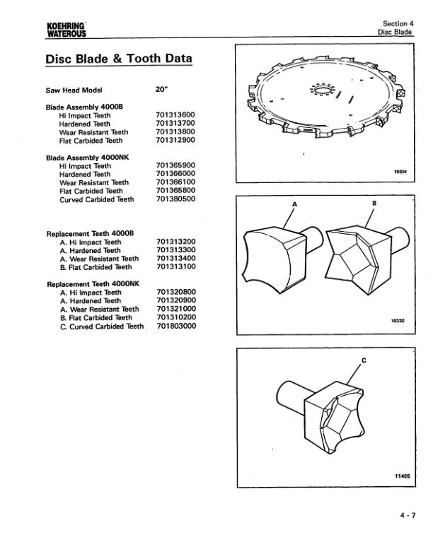 John Deere 20 INCH Stt Disc Saw Felling Heads Operator’s Manuals (701544000) Workshop Guide