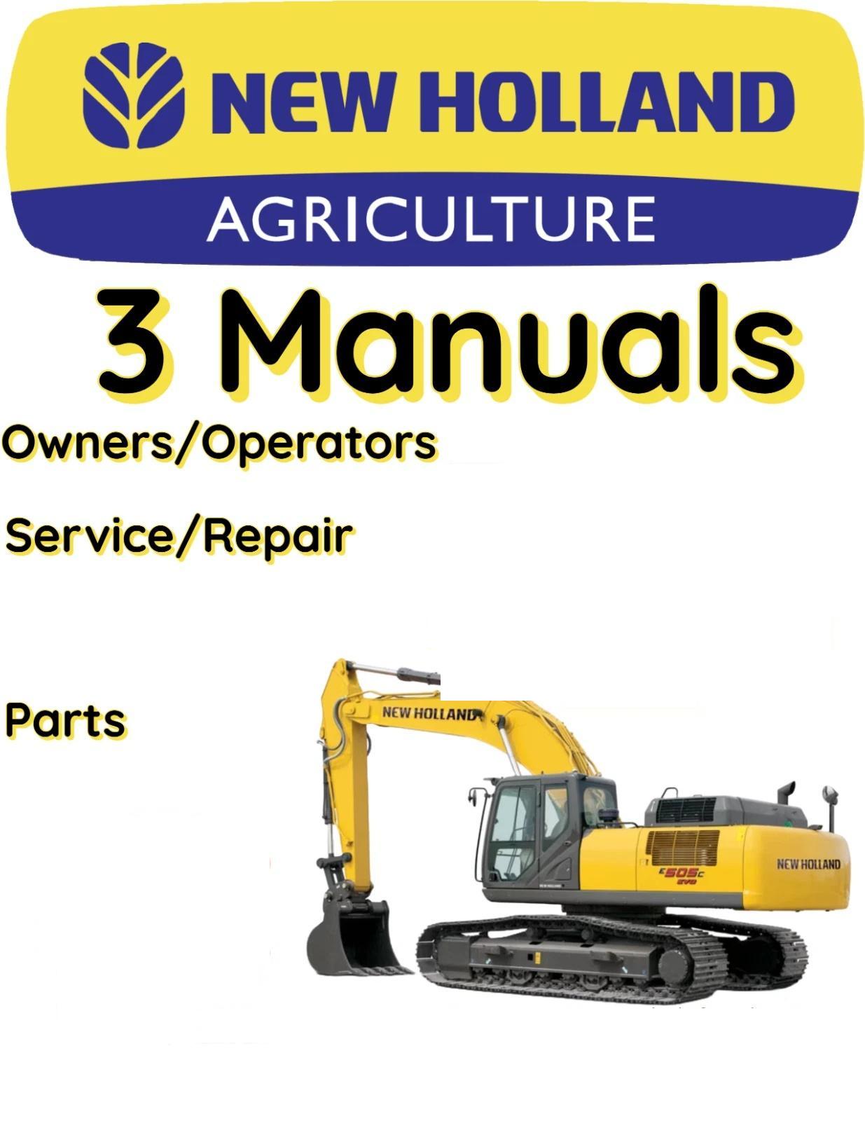 NEW HOLLAND E385 B CRAWLER EXCAVATOR MANUAL OWNERS SERVICE PARTS REPAIR