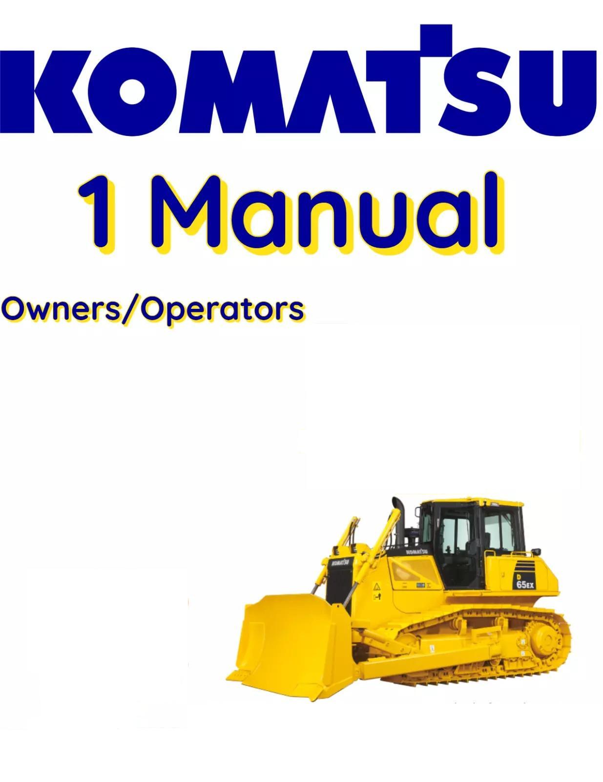 KOMATSU D61PX-15-GALEO BULLDOZER OWNERS OPERATORS MANUAL