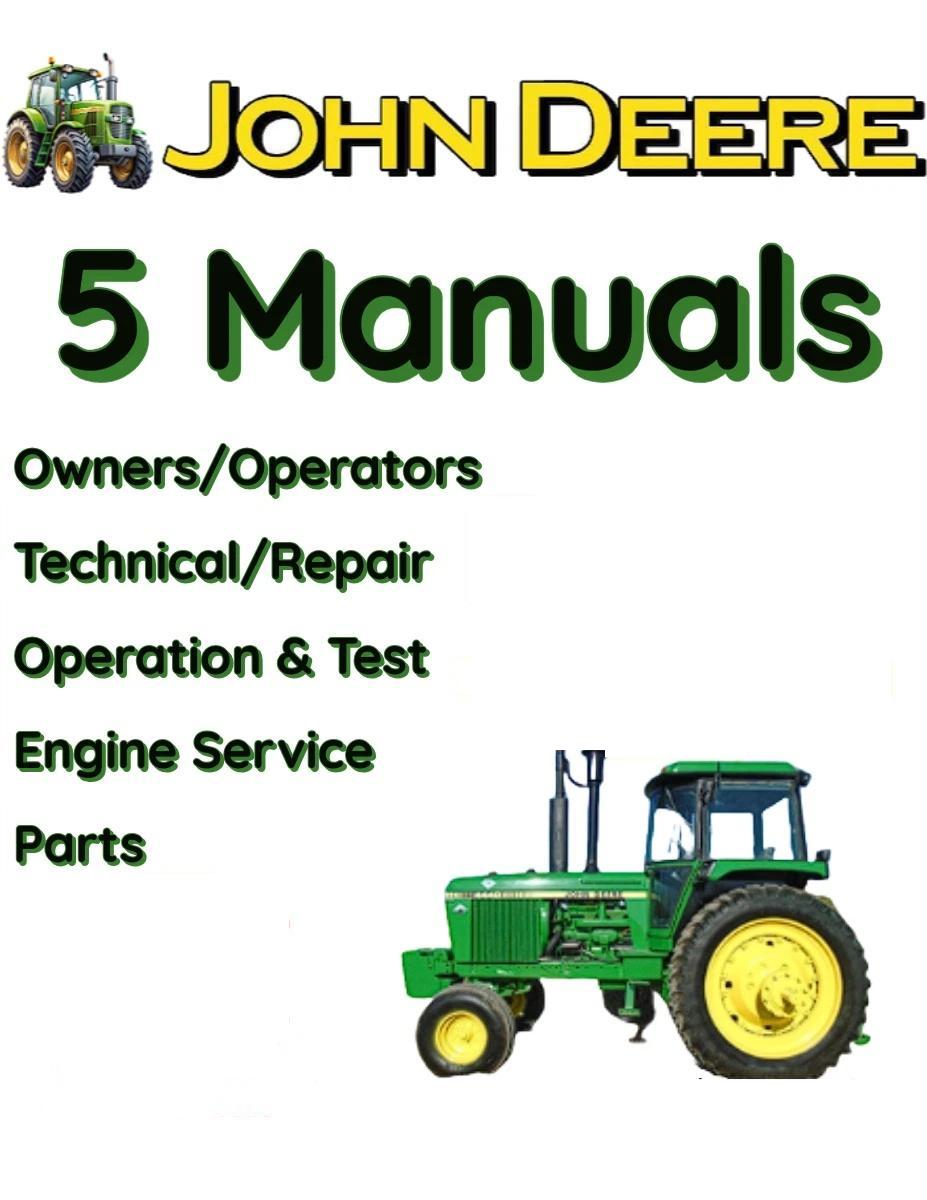 JOHN DEERE 8400 TRACTOR MANUAL OWNER SERVICE TEST REPAIR ENGINE PARTS
