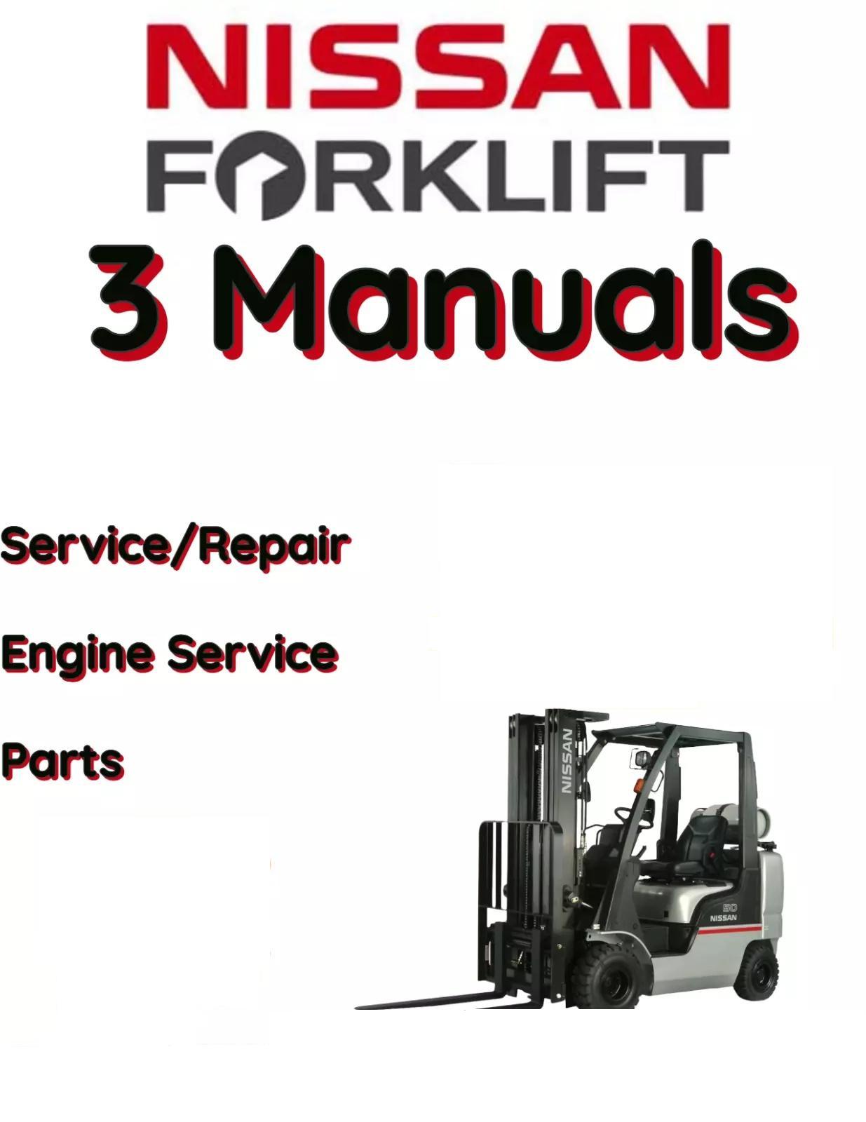 NISSAN FORKLIFT 1F6 L1F6F70V SERVICE ENGINE REPAIR SHOP PARTS MANUAL