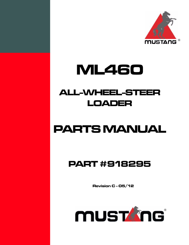 Mustang ML460 Wheel Loader Service Manual Workshop Guide