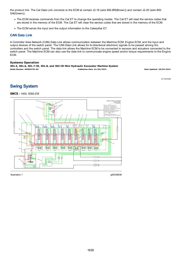 Caterpillar CAT 302 CR Mini Hydraulic Excavator Service Repair Manual (RHM00001 and up)