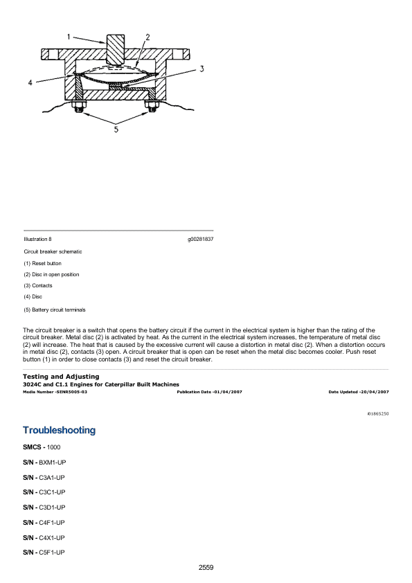 Caterpillar CAT 3024C Engine Machine Service Repair Manual (CSD00001 and up)