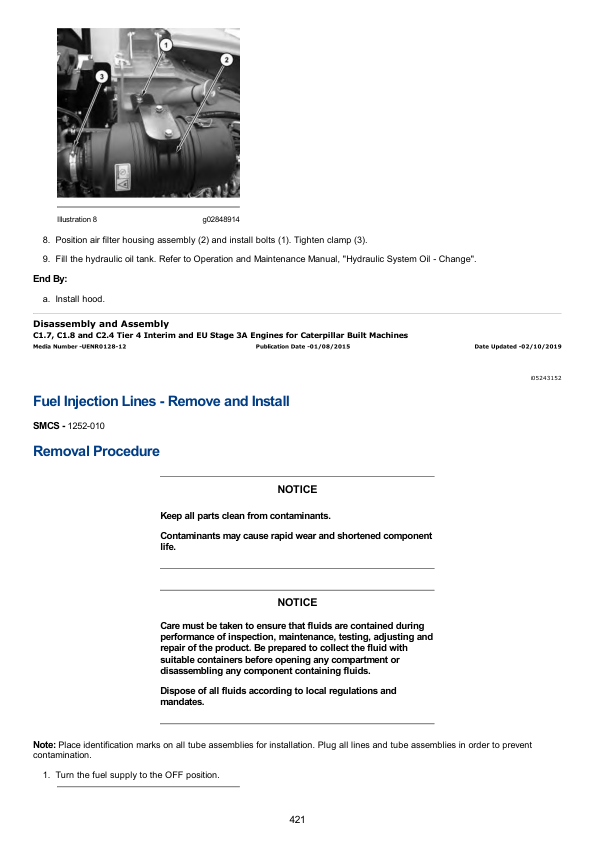 Caterpillar CAT 303.5E Mini Hydraulic Excavator Service Repair Manual (RKY00001 and up) Workshop Guide