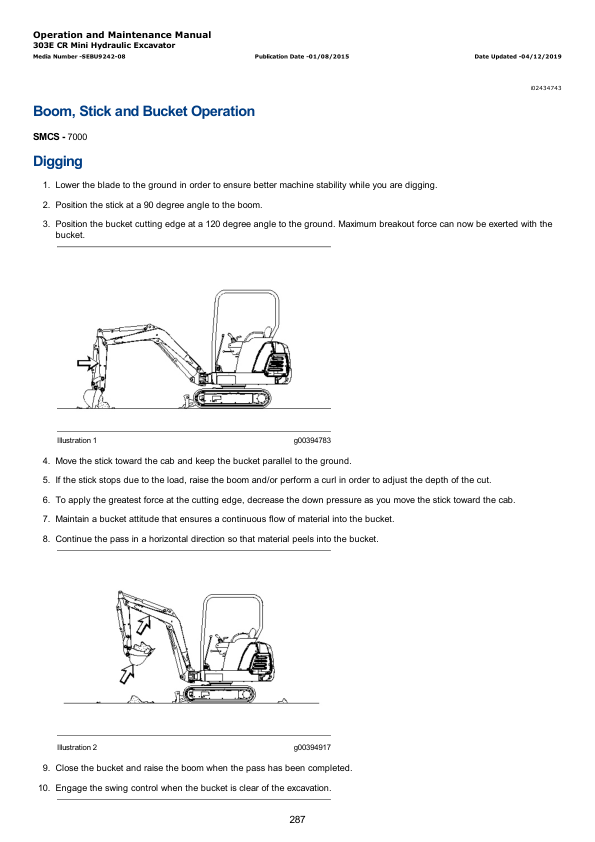 Caterpillar CAT 303E CR Mini Hydraulic Excavator Service Repair Manual (HHM00001 and up)