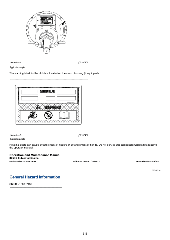 Caterpillar CAT 3054C Engine Service Repair Manual (33400001 and up) Workshop Guide