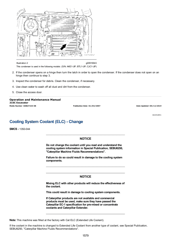 Caterpillar CAT 315C, 315C L Excavator Service Repair Manual (AKE00001 and up)