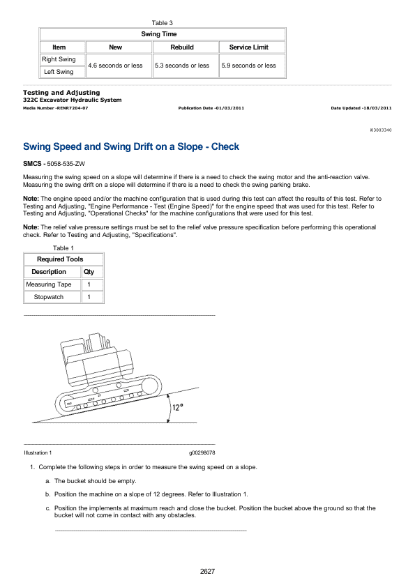 Caterpillar CAT 322C L, 322C LN Hydraulic Excavator Service Repair Manual (EMR00001 and up)