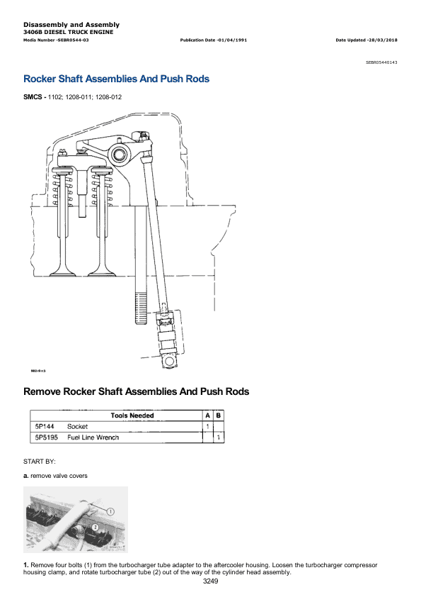 Caterpillar CAT 3406B Truck Engine Service Repair Manual (4MG00001 and up)