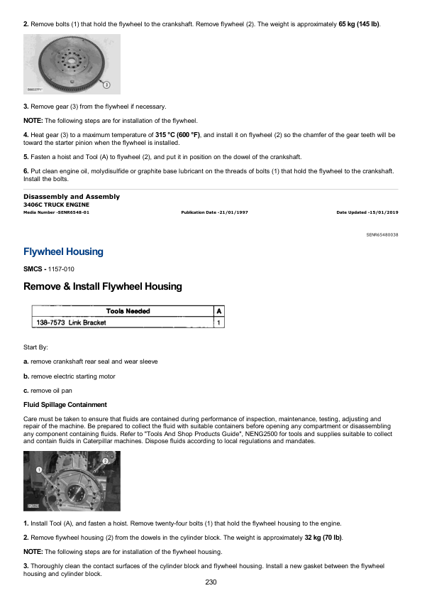 Caterpillar CAT 3406C Truck Engine Service Repair Manual (8PN00001 and up) Workshop Guide