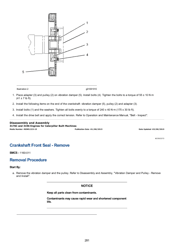 Caterpillar CAT 345B 345B L, 345B LC Excavator Service Repair Manual (2SW00001 and up)