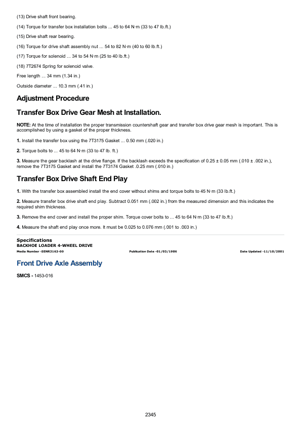 Caterpillar CAT 426 Backhoe Loader Service Repair Manual (7BC00001 till 01877)