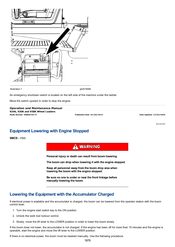 Caterpillar CAT 930K Wheel Loader Service Repair Manual (EYE00001 and up)