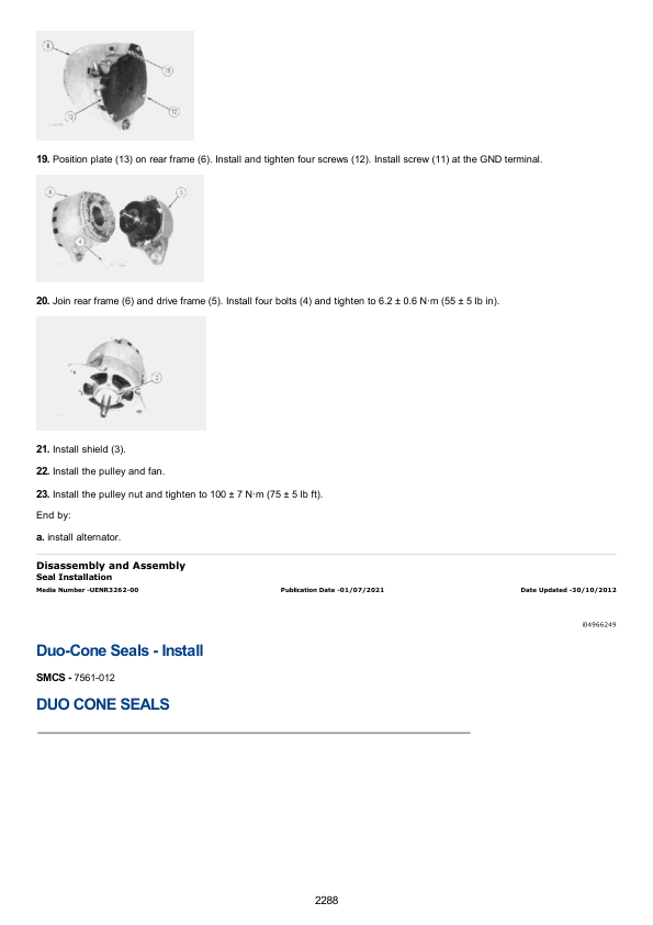 Caterpillar CAT 980F Wheel Loader Service Repair Manual (8CJ00001 and up) Workshop Guide