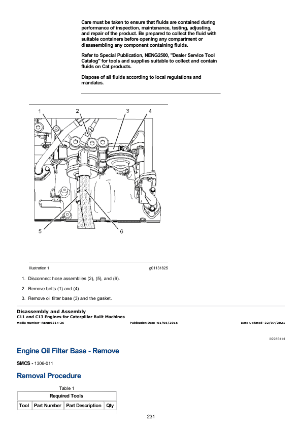 Caterpillar CAT C11 Engine Service Repair Manual (HRA00001 and up)
