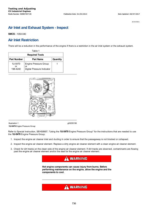 Caterpillar CAT C9 Engine Service Repair Manual (MBD00001 and up)