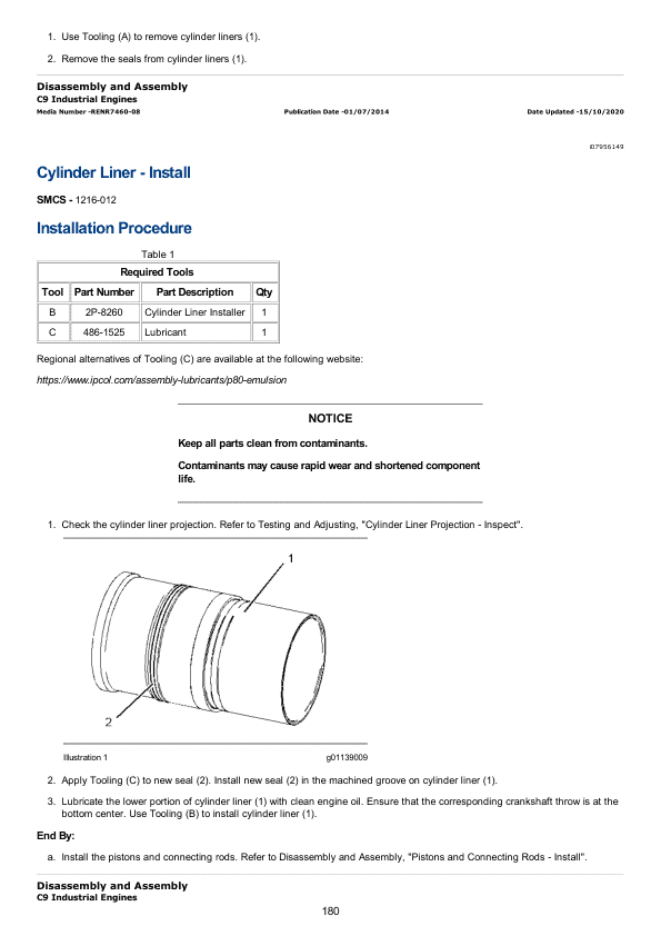 Caterpillar CAT C9 Engine Service Repair Manual (REH00001 and up)