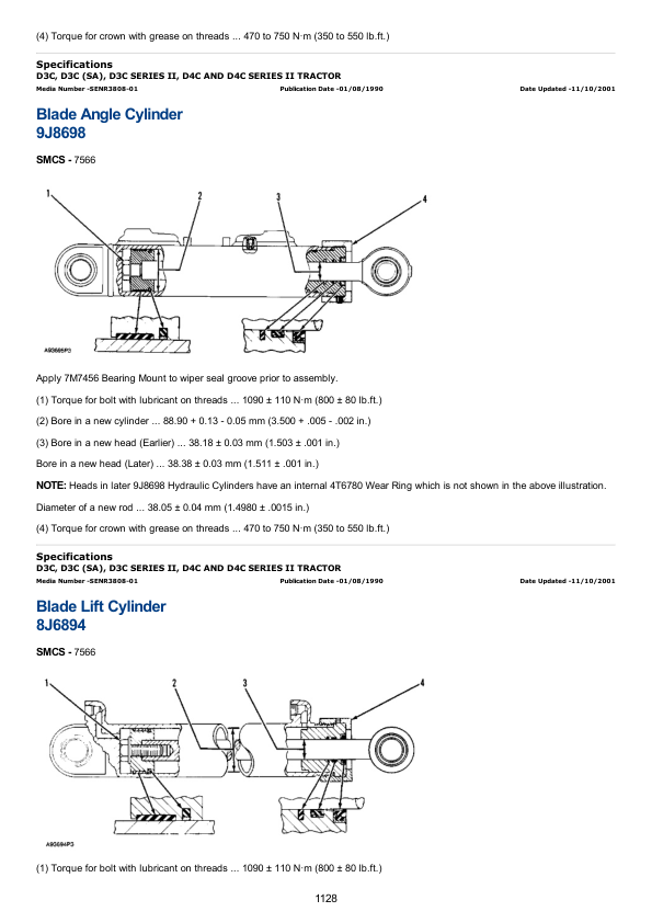 Caterpillar CAT D3C II Track-Type Tractor Service Repair Manual (4HJ00001 and up) Workshop Guide