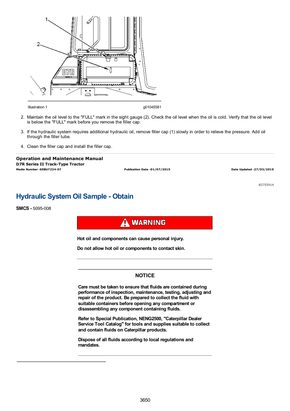 Caterpillar CAT D7R II Track Type Tractor Service Repair Manual (AGN01500 and up)