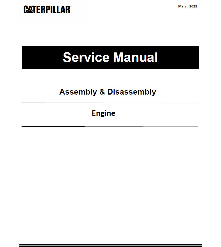 Caterpillar CAT 1673B Truck Engine Service Repair Manual (78B00001 and up)