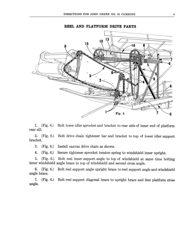 John Deere No. 35 Combine Operator’s Manual (DIR200A) Workshop Guide