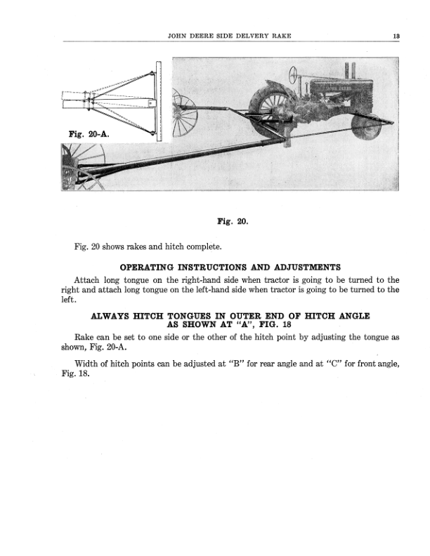 John Deere No. 596 Side Delivery Rake Operator’s Manual (DIR93) Workshop Guide