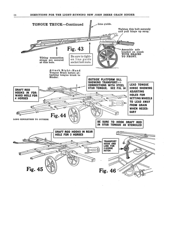 John Deere Light-Running Rice Binder W/List & Illustration of Repair Parts (Power -Driven & Ground-Driven) Operator’s Manual (DIR9W) Workshop Guide
