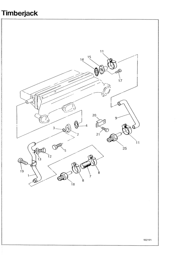 Timberjack 1210B Forwarders (SN 12100465–) Parts Catalog Manual Workshop Guide