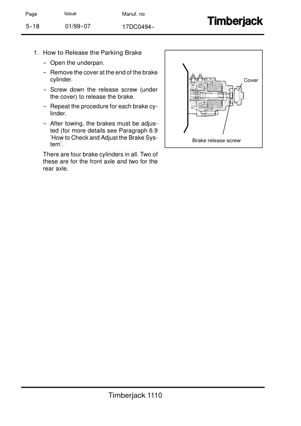 John Deere 1110 Forwarders Operator’s Manuals (F055197) Workshop Guide