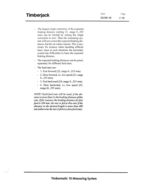 John Deere TIMBERMATIC 10 Measuring Systems Operator’s Manuals (F059795) Workshop Guide